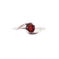 Bague Grenat Rouge Doriane – Argent 925 | Pierre Naturelle Lithothérapie