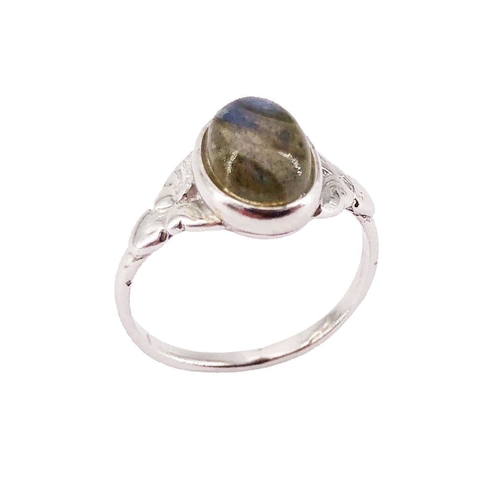 Bague Labradorite "Marianne" – Cabochon Ovale | Argent 925 | Alchimie Concept France