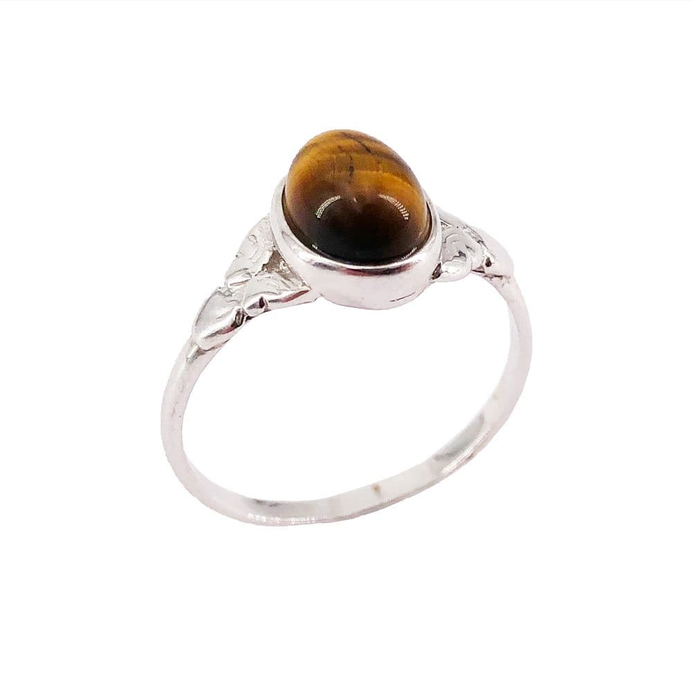Bague Œil de Tigre "Marianne" – Cabochon Ovale | Argent 925 | Alchimie Concept France