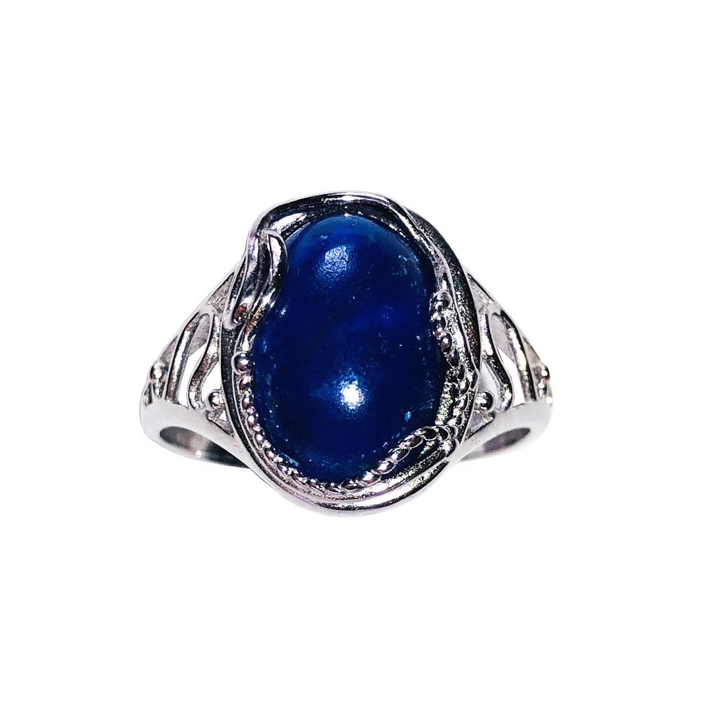 Bague Lapis-Lazuli "Capucine" en Argent 925 – Cabochon Ovale