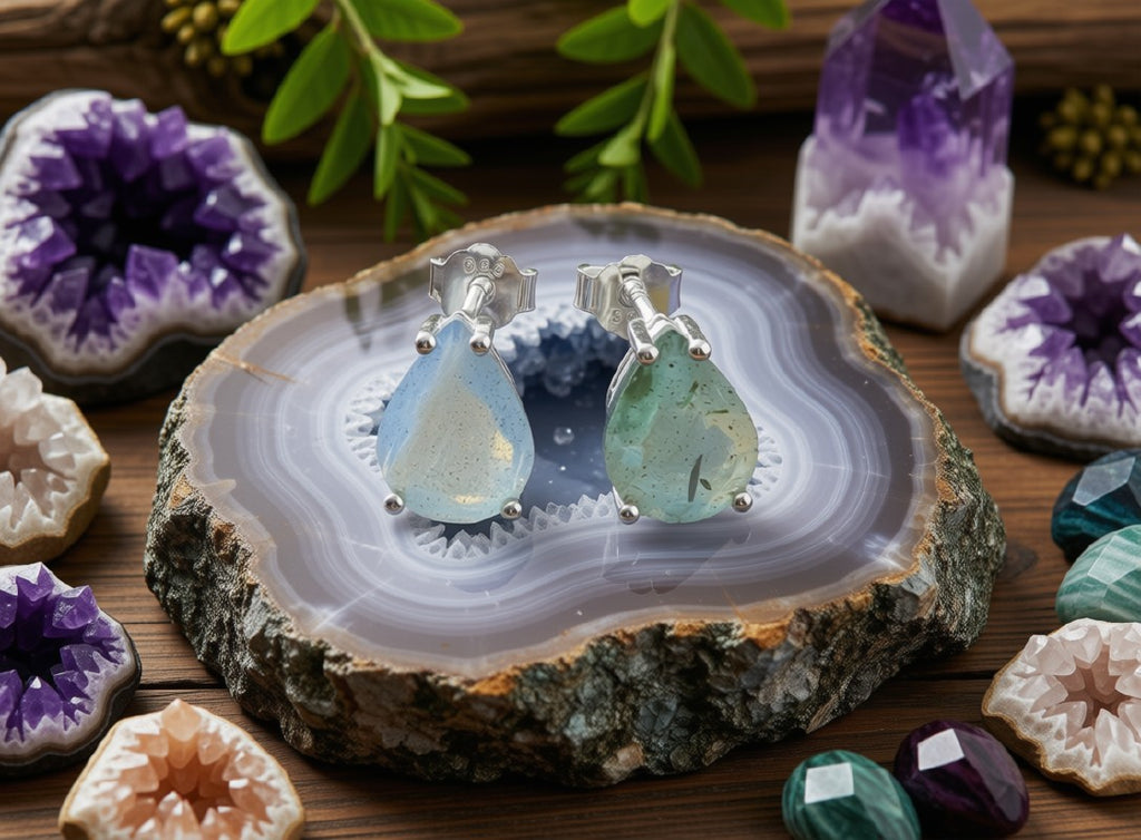 Boucles d'Oreilles Argent 925 Poinçon | Labradorite Naturelle Taille Larme – Magie Irisée & Protection