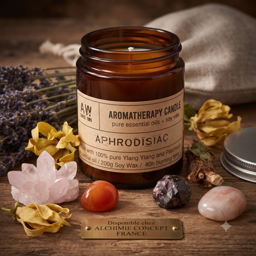 * Bougie Aromathérapie au Soja 200g - Aphrodisiaque | Ylang Ylang & Patchouli