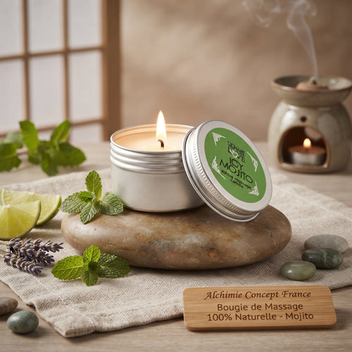 * Bougie de Massage Mojito 30 ml – 100% Naturelle
