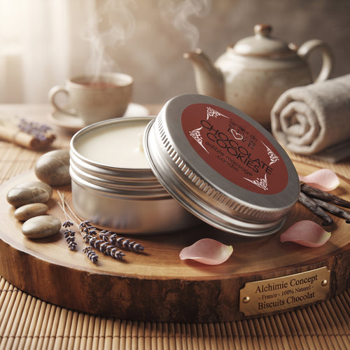 * Mini Bougie de Massage Chocolat Cookies 30 ml – 100% Naturelle