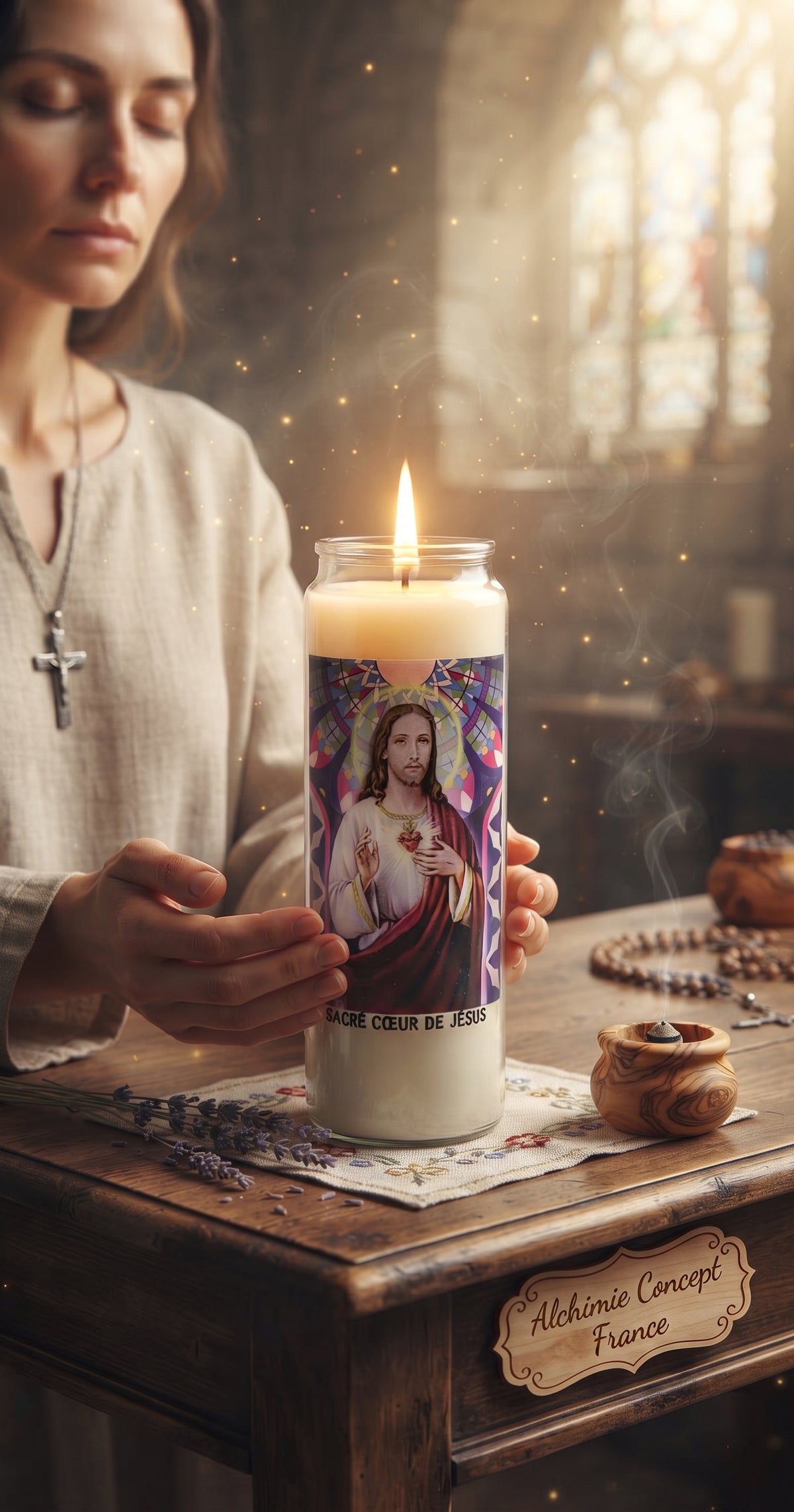 * Neuvaine Sacré Cœur de Jésus – 100% Végétale | 9 Jours de Fumigation & Prière