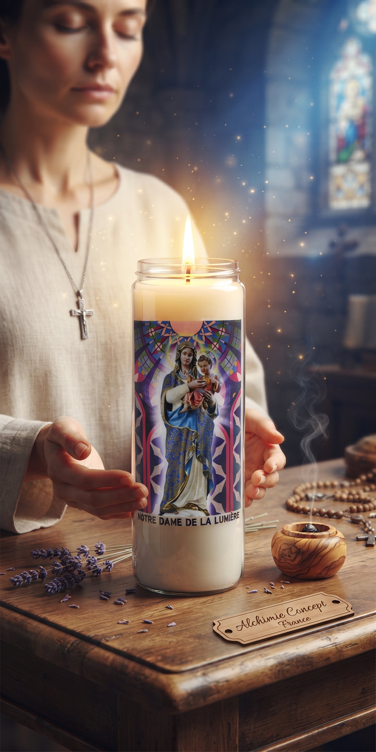 * Neuvaine Notre Dame de la Lumière – 100% Végétale | 9 Jours de Fumigation & Prière