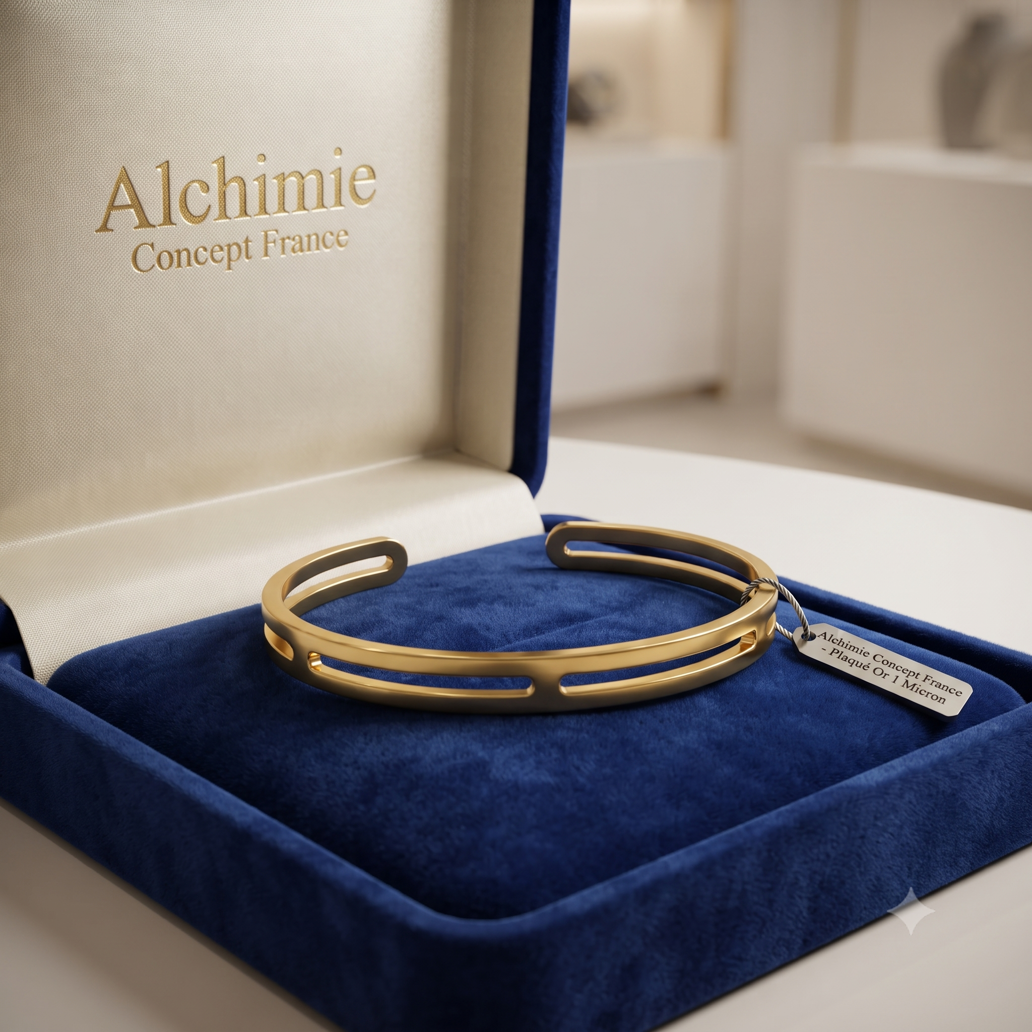 * Bracelet Jonc Double Rang Femme Doré – Plaqué Or 1 Micron Premium | Bijou Glamour Élégant