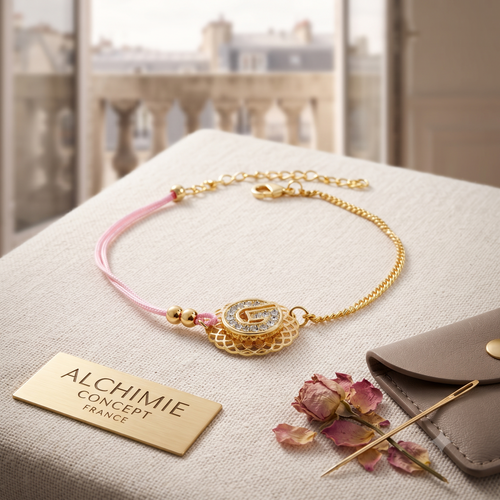 * Bracelet Souple Fin Doré Chaîne & Cordon – Plaqué Or 1 Micron | Femme 19 cm