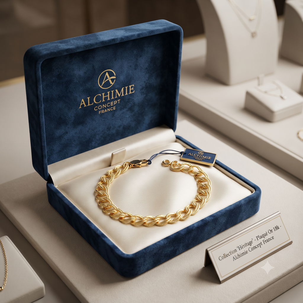 * Bracelet Femme Doré Doubles Mailles Ovales – Plaqué Or 1 Micron Premium | Bijou Élégant Intemporel