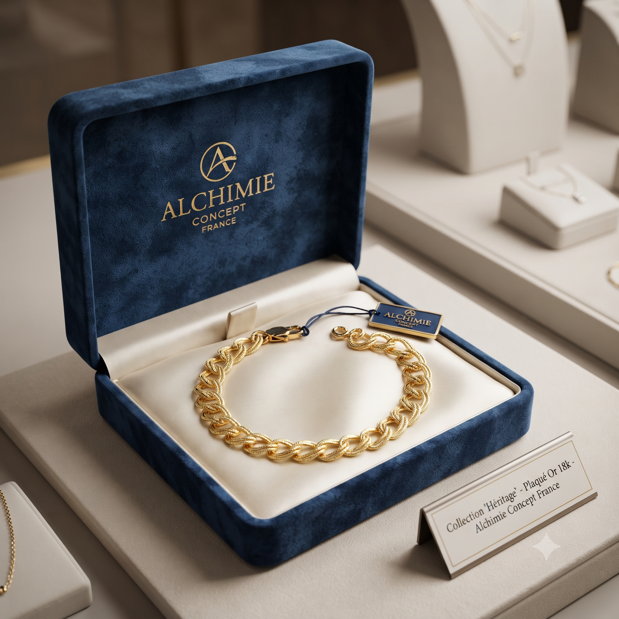 * Bracelet Femme Doré Doubles Mailles Ovales – Plaqué Or 1 Micron Premium | Bijou Élégant Intemporel