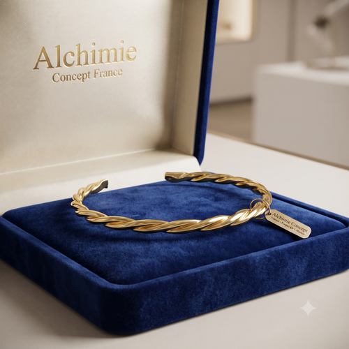 * Bracelet Manchette Jonc Femme Doré – Plaqué Or 1 Micron Premium | Bijou Moderne Élégant