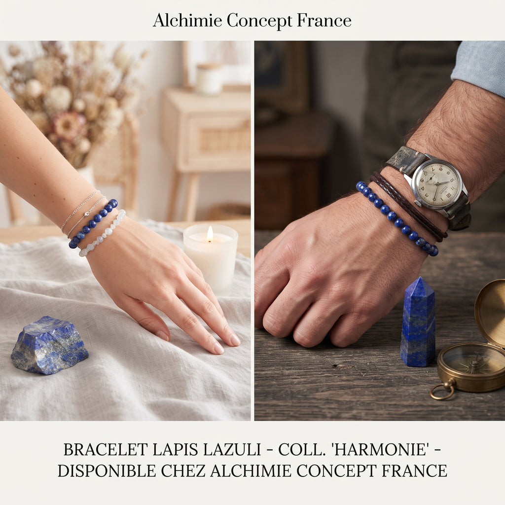 Bracelet Lapis Lazuli – Pierre Naturelle – Homme & Femme