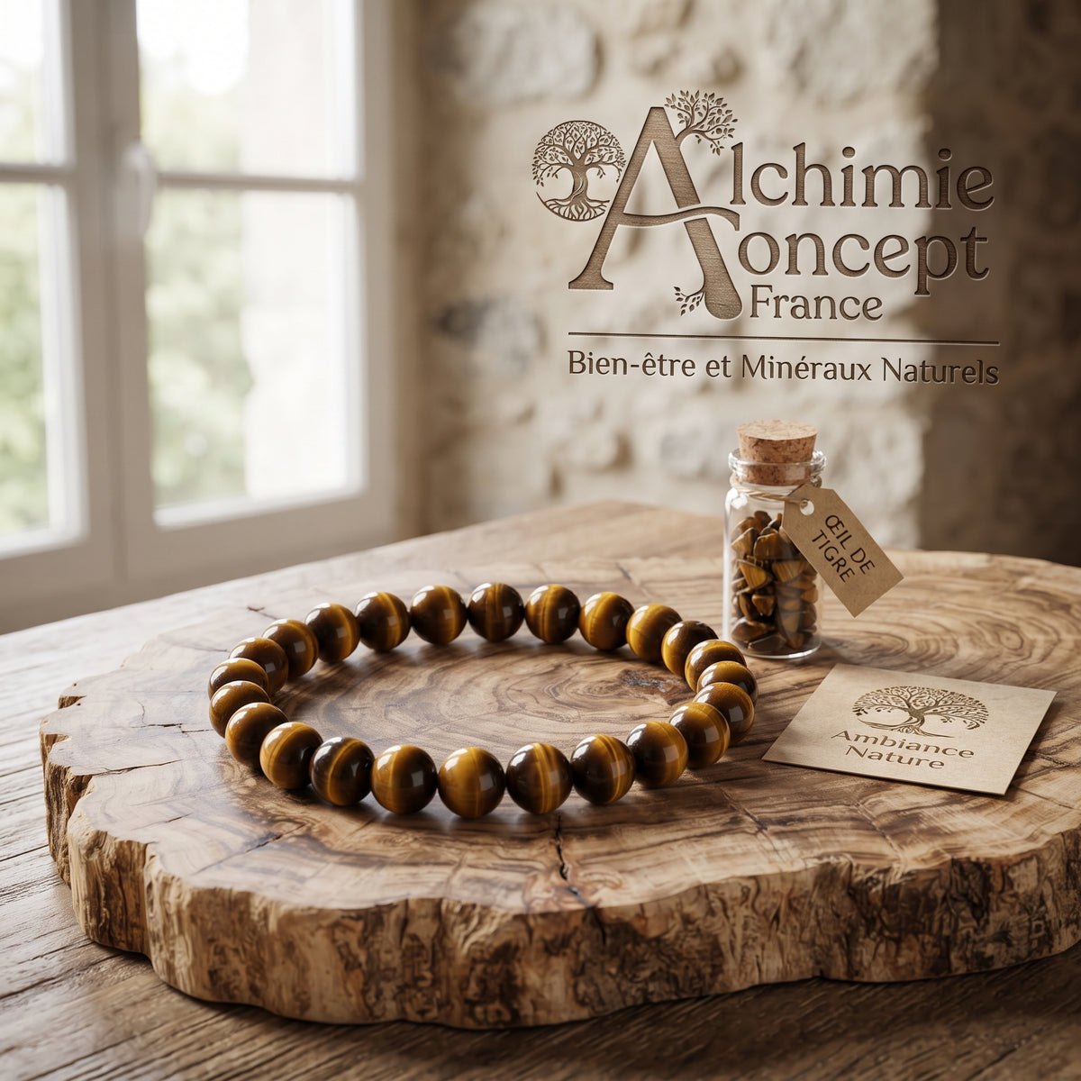 Bracelet Œil du Tigre – Pierre Naturelle 6mm – Homme & Femme
