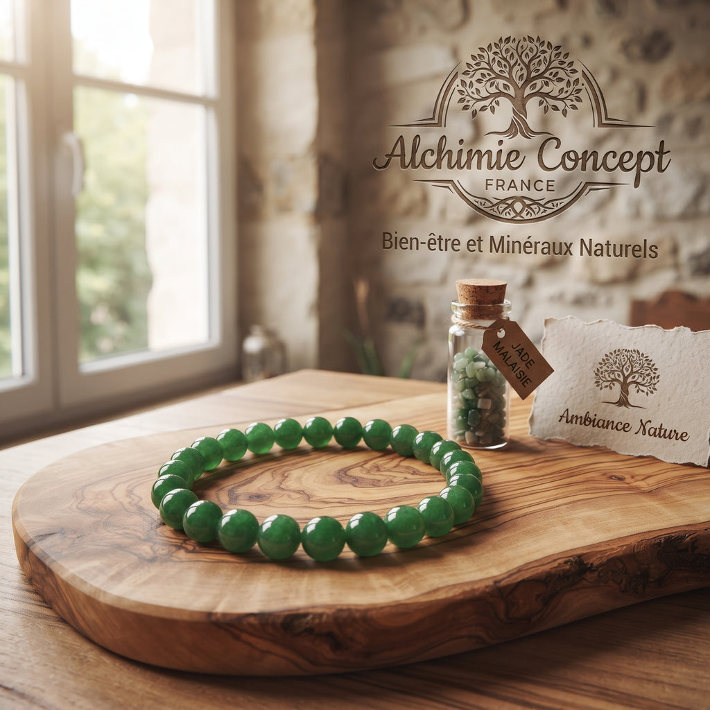 Bracelet Jade Malaisie Pierre Naturelle 6mm – Homme & Femme