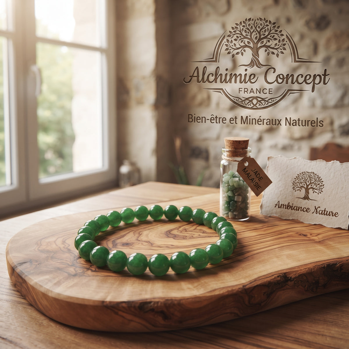 Bracelet Jade Malaisie Pierre Naturelle 6mm – Homme & Femme
