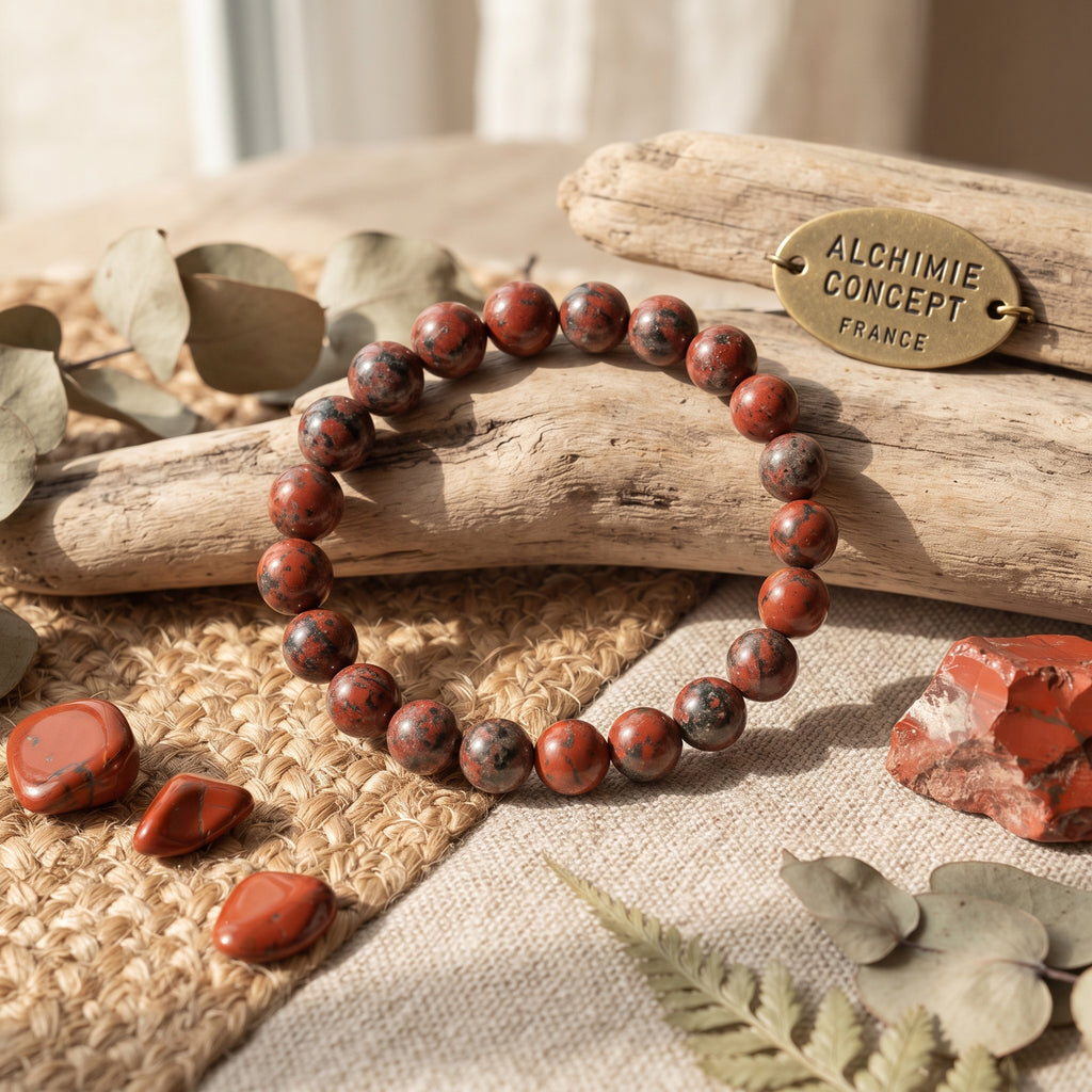 Bracelet Jaspe Kiwi Pierre Naturelle 10mm – Homme & Femme