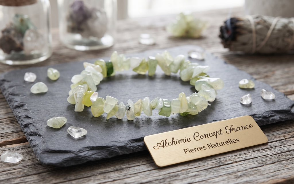 Bracelet Baroque Jade Verte - Éclats Naturels Vert Profond, Taille Universelle
