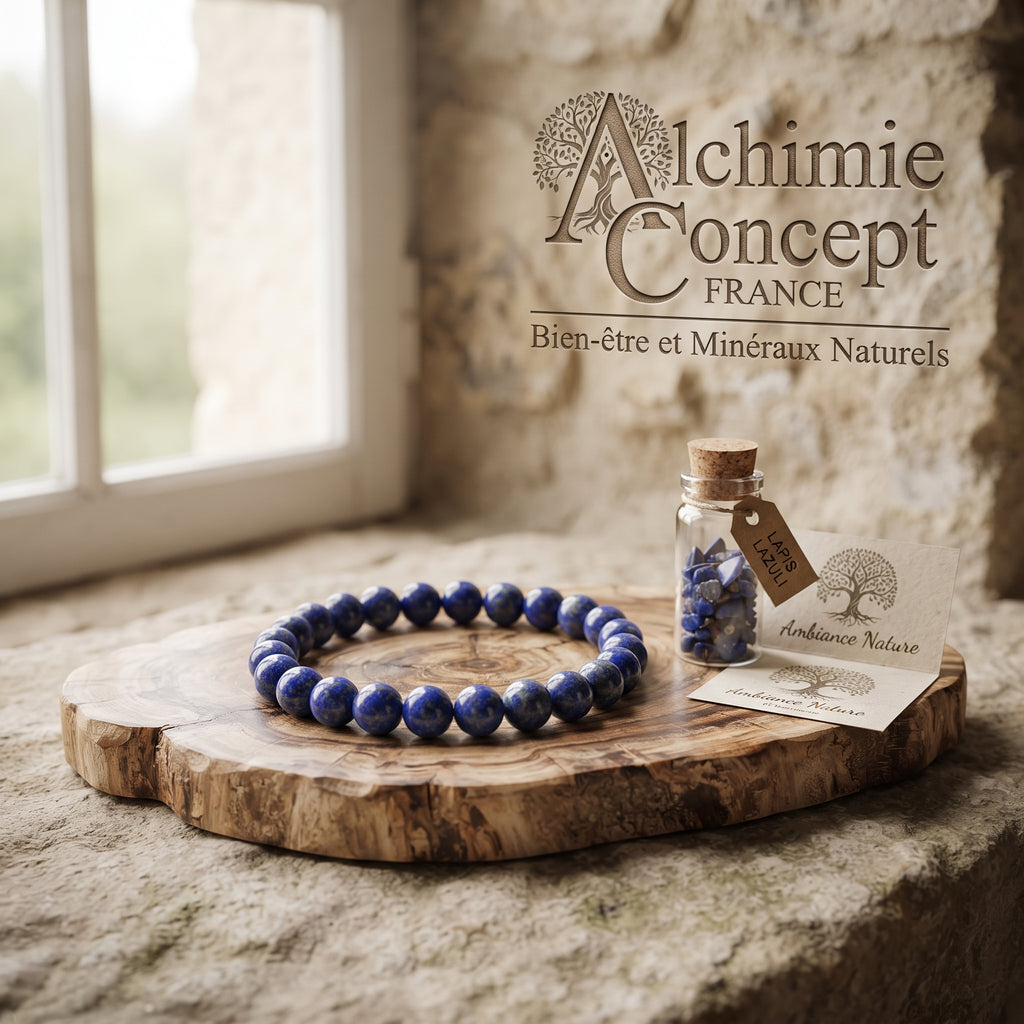Bracelet Lapis Lazuli – Pierre Naturelle – Homme & Femme