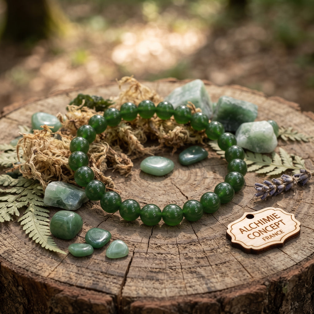 Bracelet Jade Taiwan Pierre Naturelle 6mm – Homme & Femme