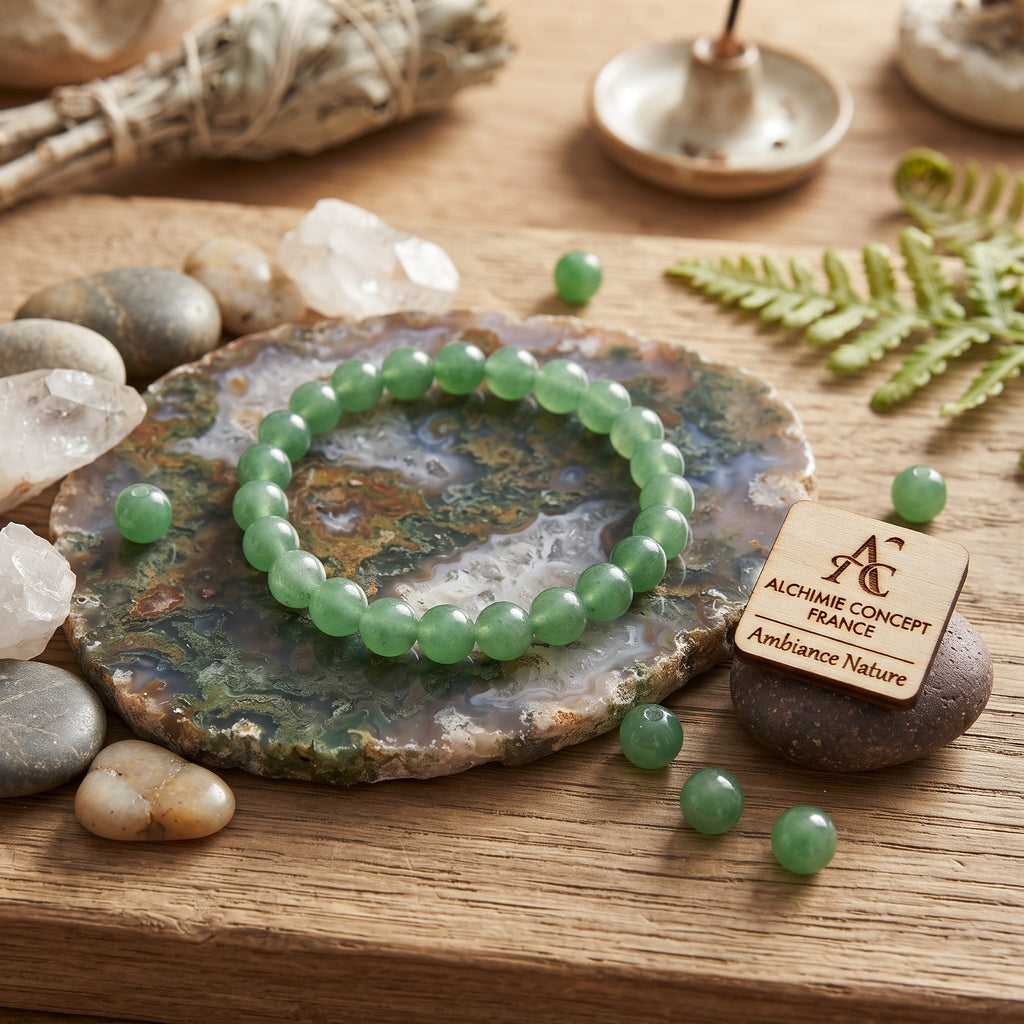 Bracelet Jade Malaisie Pierre Naturelle 10 mm – Élastique Unisexe
