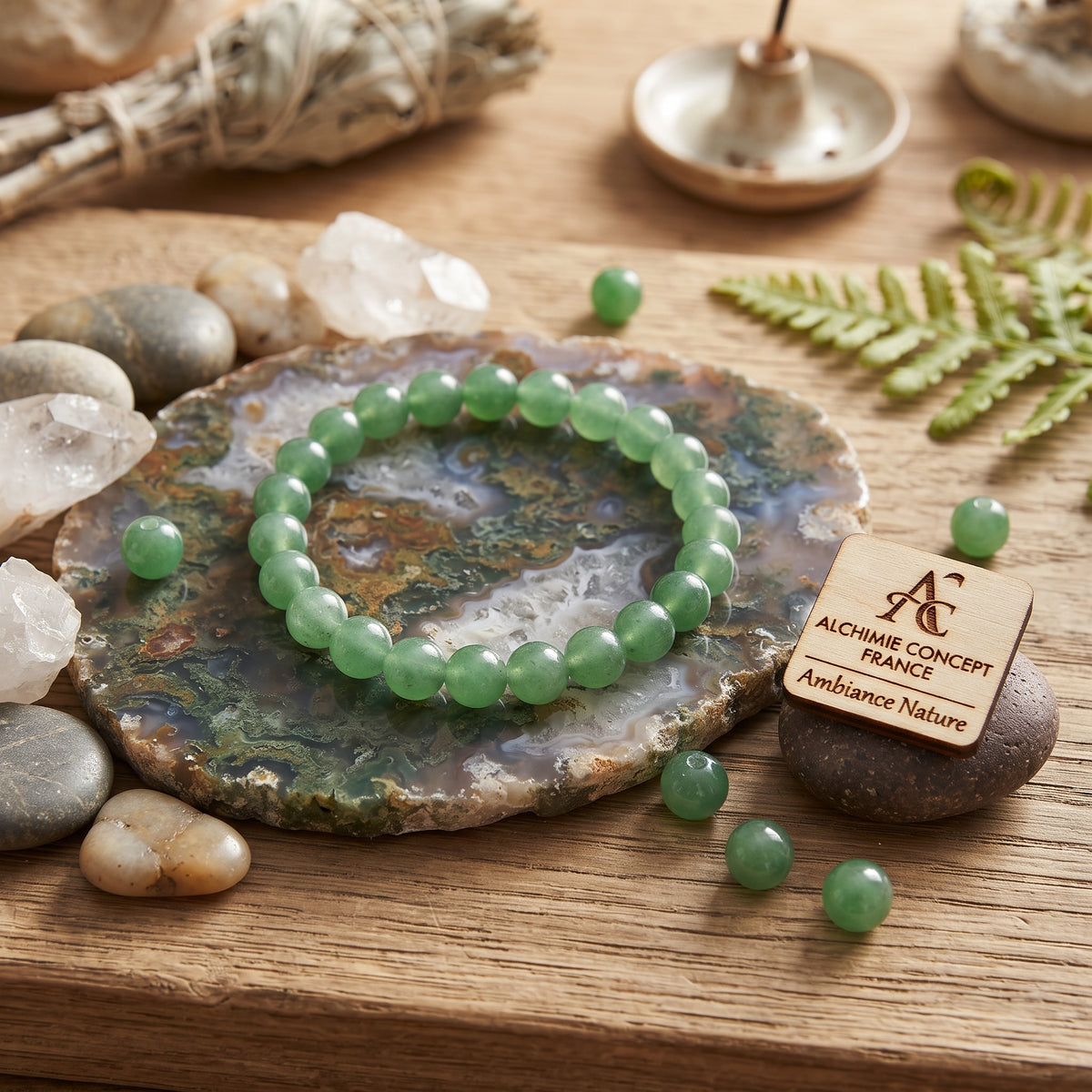 Bracelet Jade Malaisie Pierre Naturelle 10 mm – Élastique Unisexe