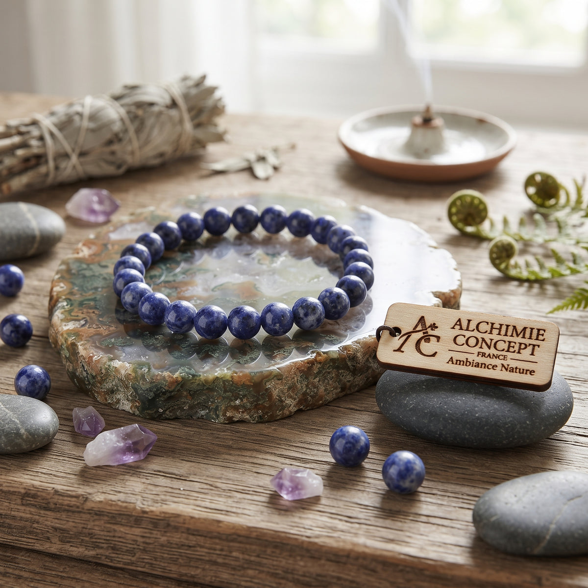 Bracelet Lapis Lazuli Pierre Naturelle 6 mm – Élastique Unisexe