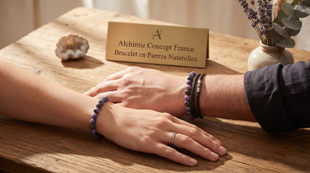 Bracelet Charoïte 'AAA' perles 8mm