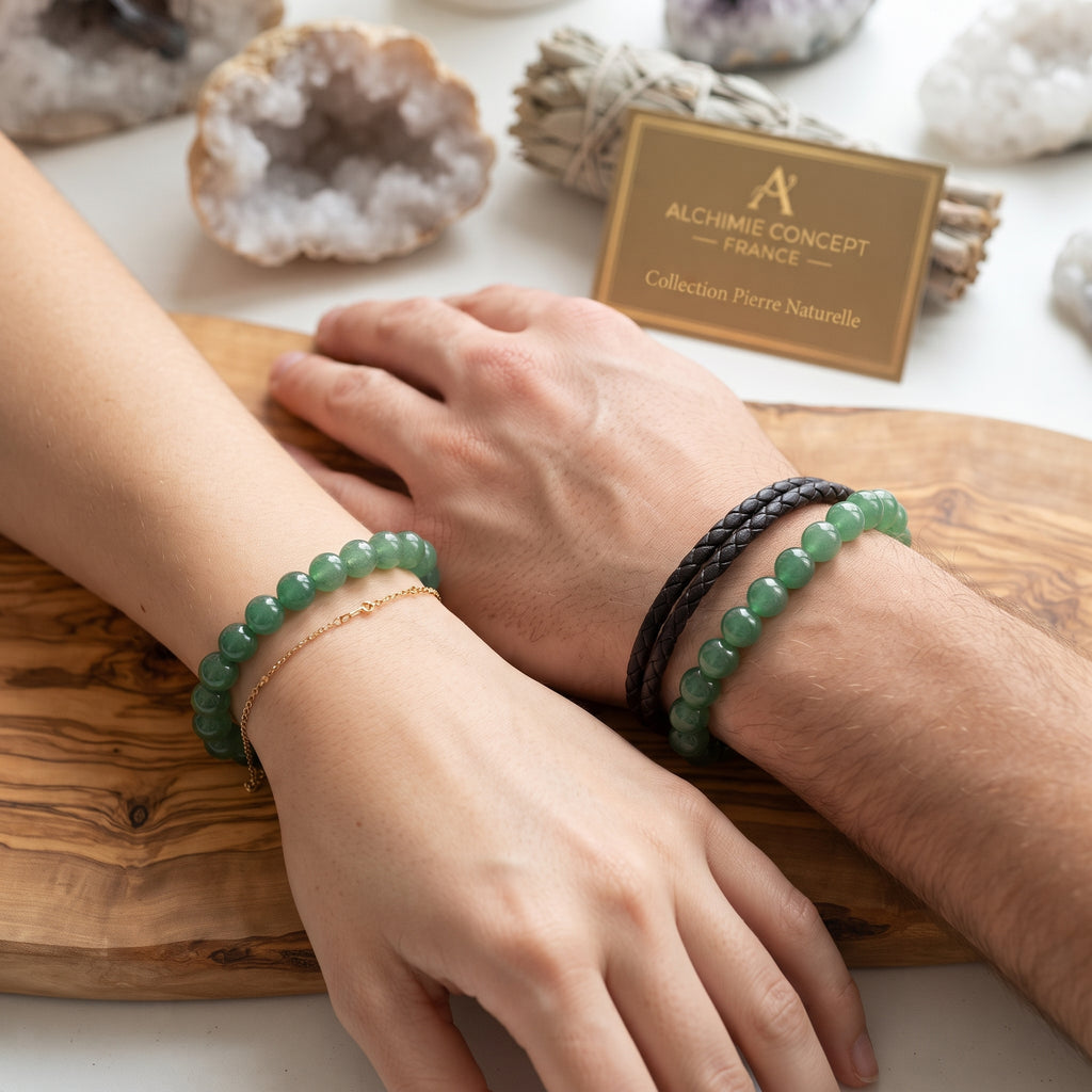 Bracelet Jade Malaisie Pierre Naturelle 10 mm – Élastique Unisexe