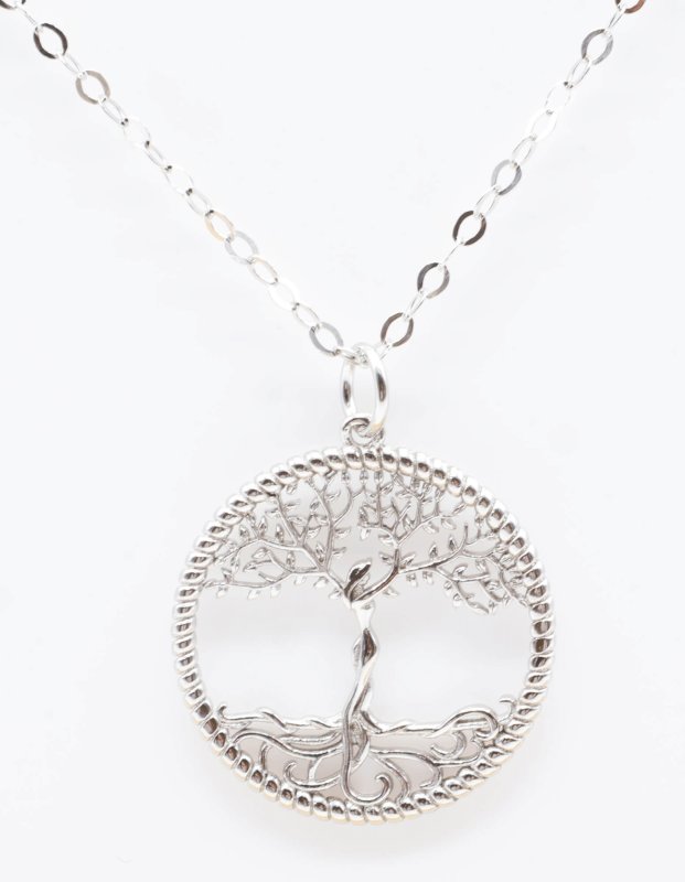 ✨ Collier Arbre de Vie | Argent 925 Poinçon Certifié Plaqué Platine | Bijou Symbole Force & Renouveau