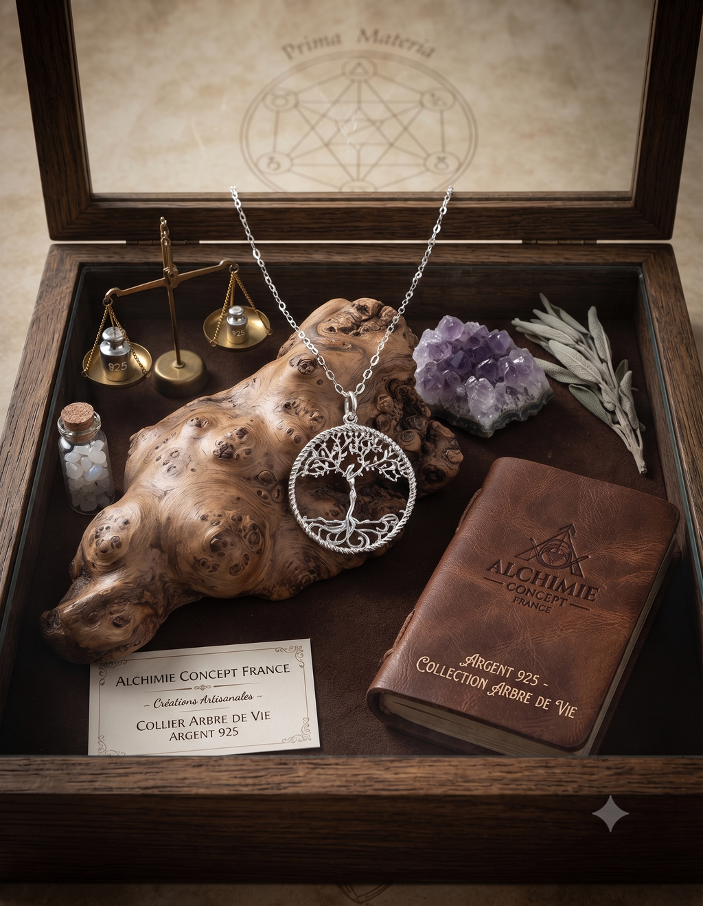 ✨ Collier Arbre de Vie | Argent 925 Poinçon Certifié Plaqué Platine | Bijou Symbole Force & Renouveau