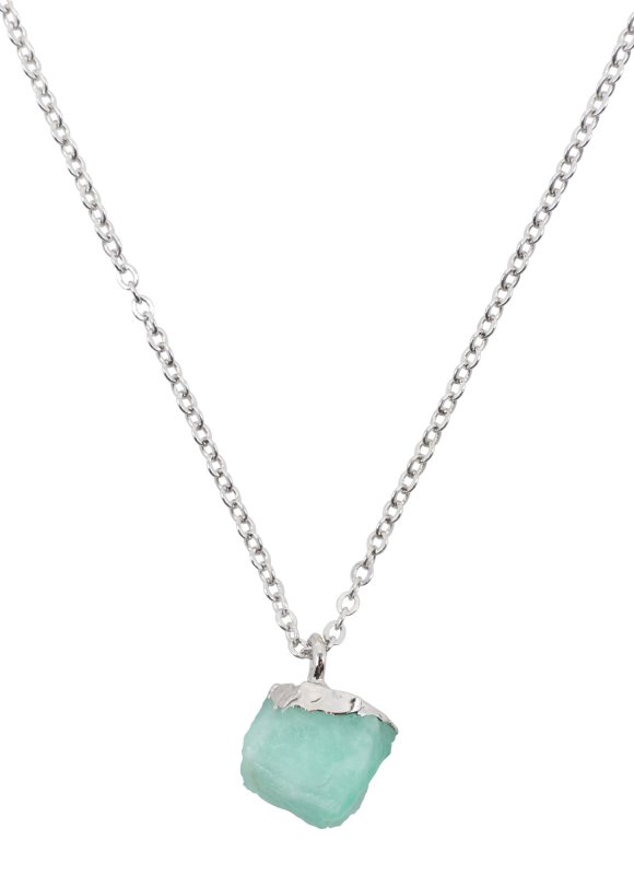 ✨ Collier Argent 925 Poinçon | Cristal Sauvage – Émeraude Naturelle – Amour, Sagesse & Majesté Verte