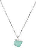 ✨ Collier Argent 925 Poinçon | Cristal Sauvage – Émeraude Naturelle – Amour, Sagesse & Majesté Verte
