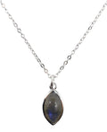 ✨ Collier Labradorite Larme | Argent 925 Poinçon Certifié | Pierre Naturelle Irisée