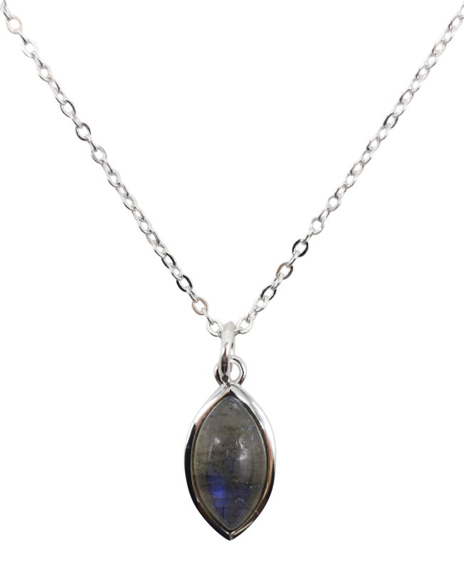 ✨ Collier Labradorite Larme | Argent 925 Poinçon Certifié | Pierre Naturelle Irisée