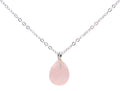 ✨ Collier Quartz Rose Goutte | Argent 925 Poinçon Certifié | Pierre Naturelle Amour & Douceur