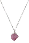 ✨ Collier Argent 925 Poinçon | Cristal Sauvage – Rubis Naturel Brut – Passion, Courage & Énergie Vitale
