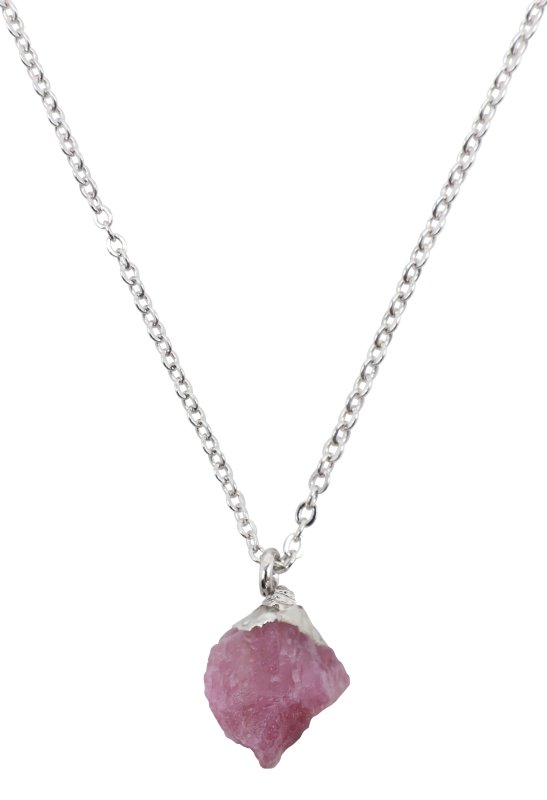✨ Collier Argent 925 Poinçon | Cristal Sauvage – Rubis Naturel Brut – Passion, Courage & Énergie Vitale