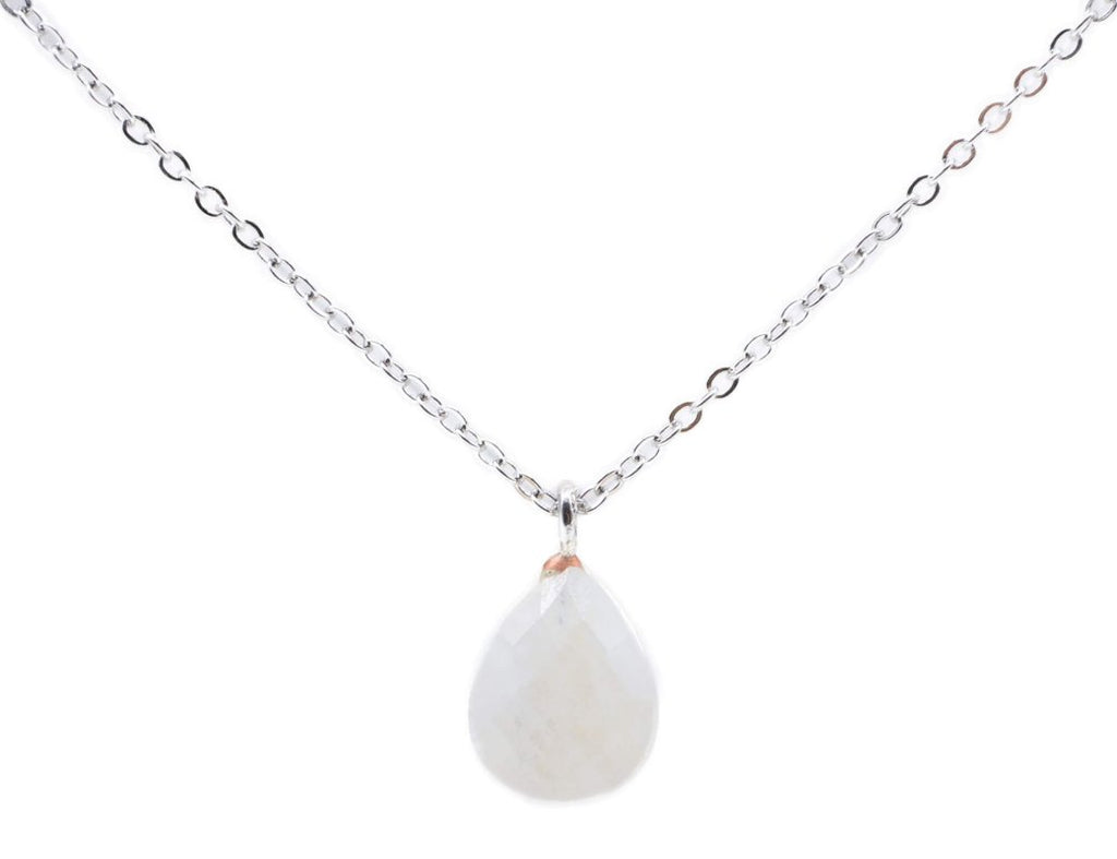 ✨ Collier Pierre de Lune Goutte | Argent 925 Poinçon Certifié | Moonstone Féminité & Intuition