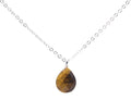 ✨ Collier Œil de Tigre Goutte | Argent 925 Poinçon Certifié | Pierre Naturelle Courage & Protection