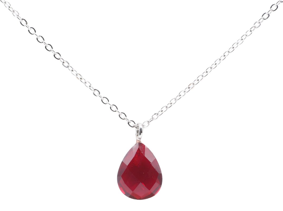 ✨ Collier Argent 925 Poinçon | Grenat Naturel Boule – Passion Ardente, Vitalité & Élégance Sensuelle