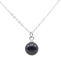 ✨ Collier Argent 925 Poinçon | Onyx Noir Naturel Boule – Protection, Ancrage & Élégance Minimaliste