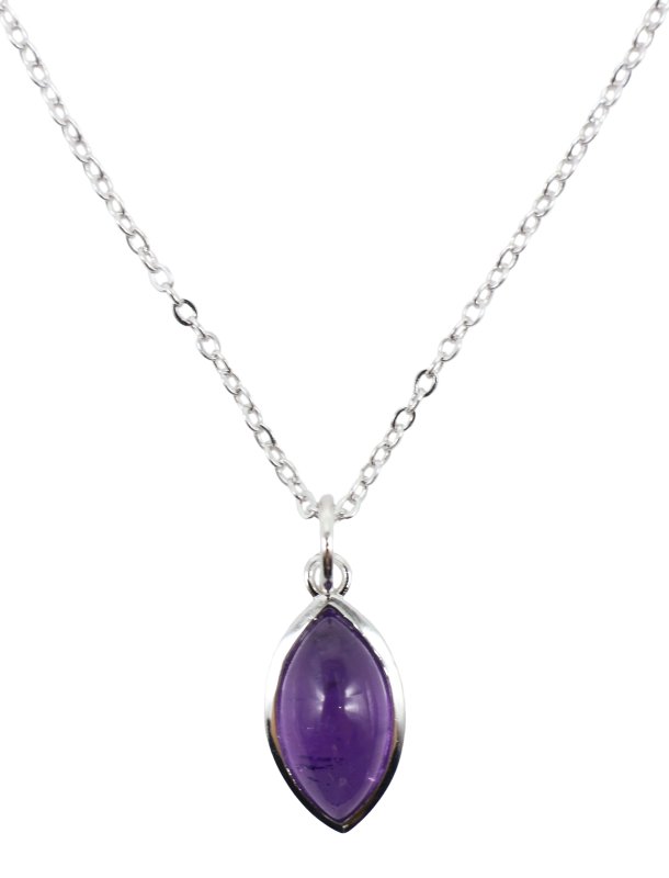 ✨ Collier Améthyste Larme | Argent 925 Poinçon Certifié | Pierre Naturelle Sagesse & Intuition