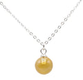 ✨ Collier Argent 925 Poinçon | Citrine Naturelle Boule – Prospérité, Joie & Éclat Doré du Soleil