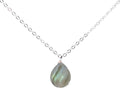 ✨ Collier Labradorite Goutte | Argent 925 Poinçon Certifié | Pierre Naturelle Irisée Transformation