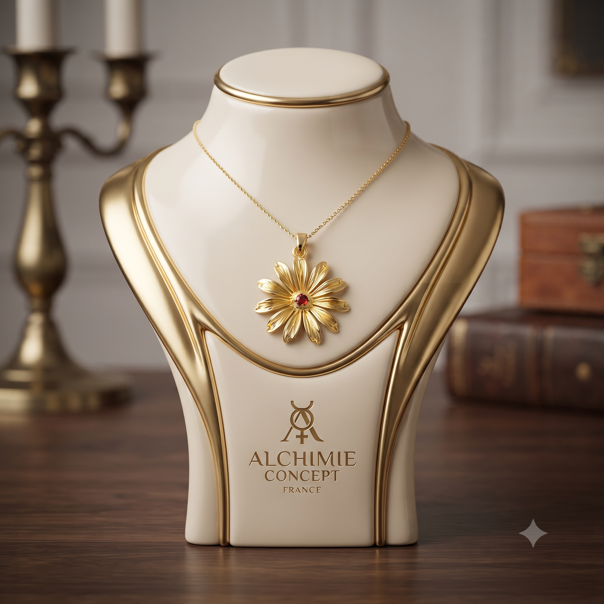 Collier Chaîne Pendentif Fleur - Doré | Fraîcheur Naturelle & Élégance