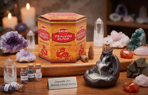 * Cônes Backflow HEM Sang de Dragon – Boîte de 12 Paquets x 40 Cônes | Encens Résine Naturelle