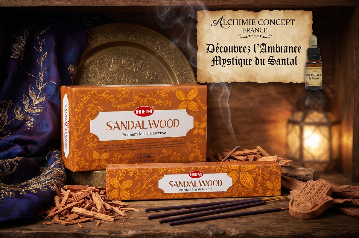 * Encens HEM Santal Masala - Boîte de 12 paquets de 15g
