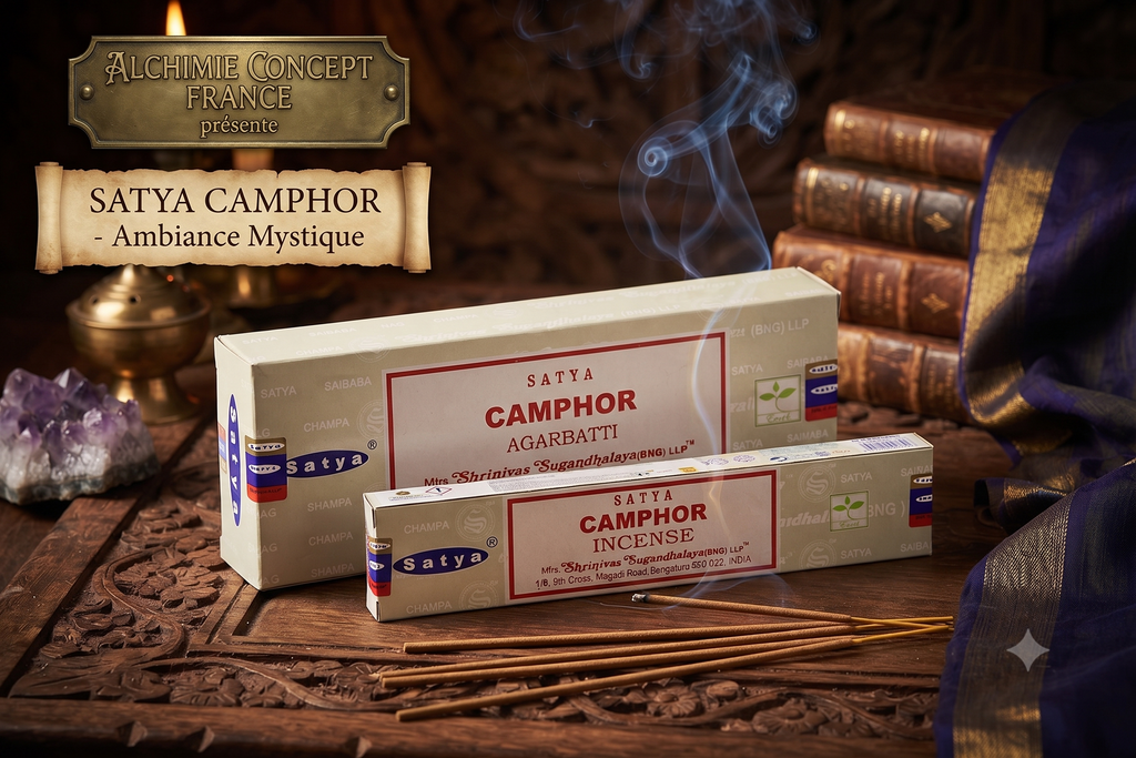* Encens Satya Camphre – Boîte de 12 Paquets de 15g | Unique Masala Roulé Main
