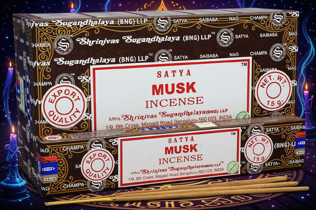 * Encens Satya Musc – Boîte 12 x 15g | Chaud, Sensuel & Envoûtant