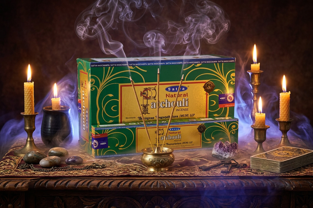 * Encens Satya Natural Patchouli – Boîte 12 x 15g | 100% Naturel & Envoûtant